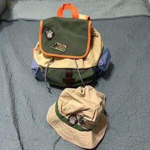 Camp bag and hat for kids
